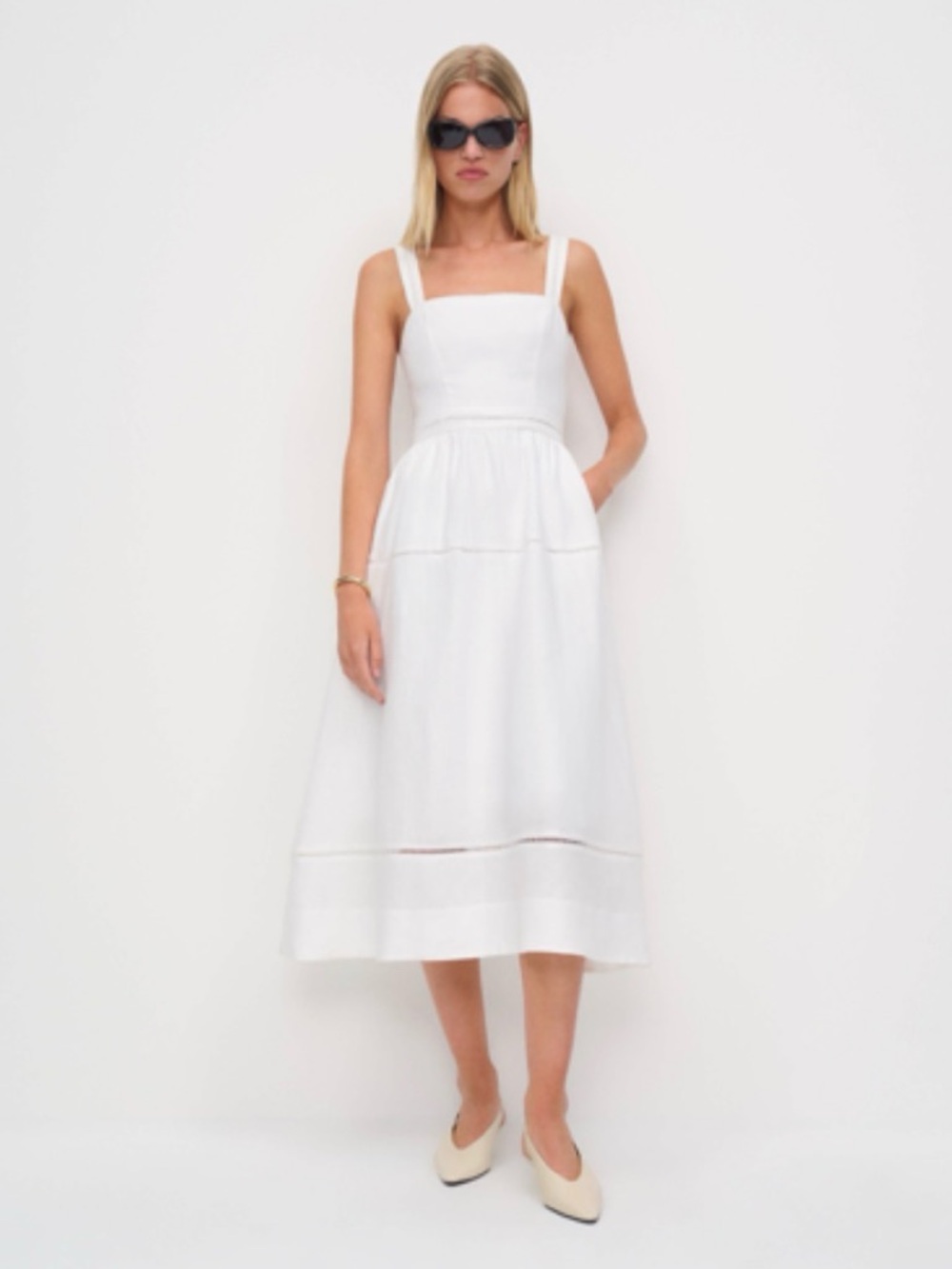 NWT Reformation Everett linen dress size 10